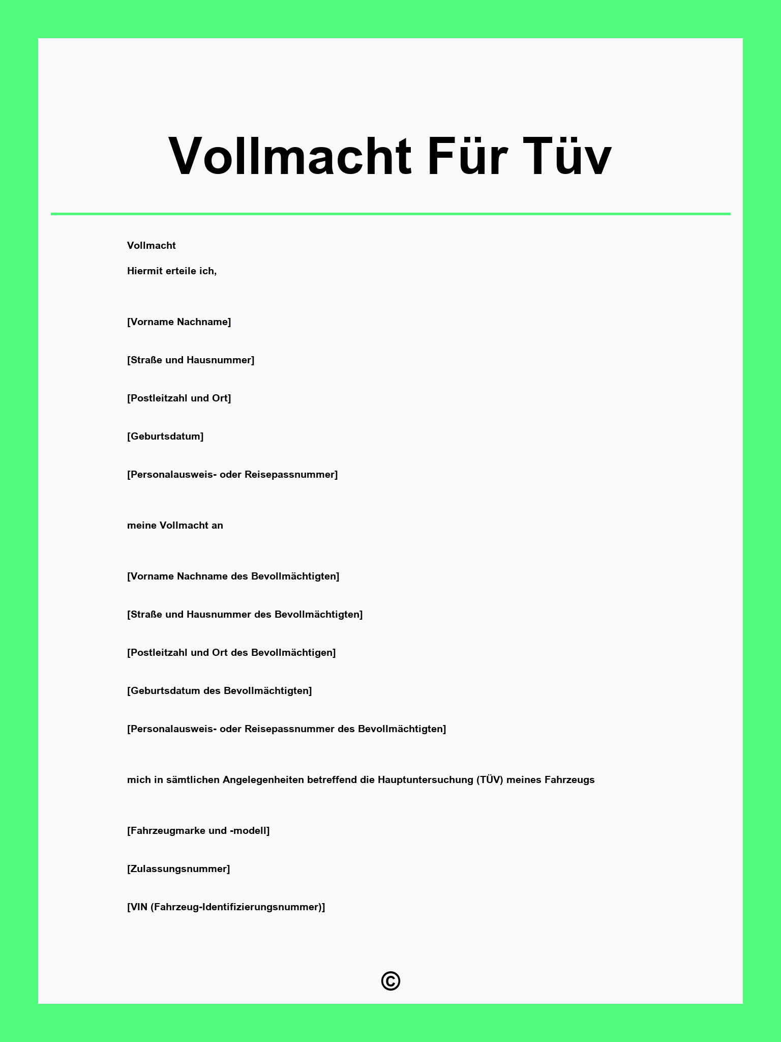 Vollmacht Für Tüv